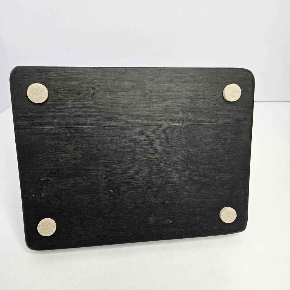 Napkin Holder Black Solid‎ Wood